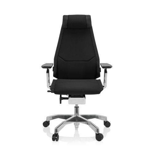 Chaise De Bureau / Chaise Pivotante Genidia Pro Tissu Noir Hjh Office
