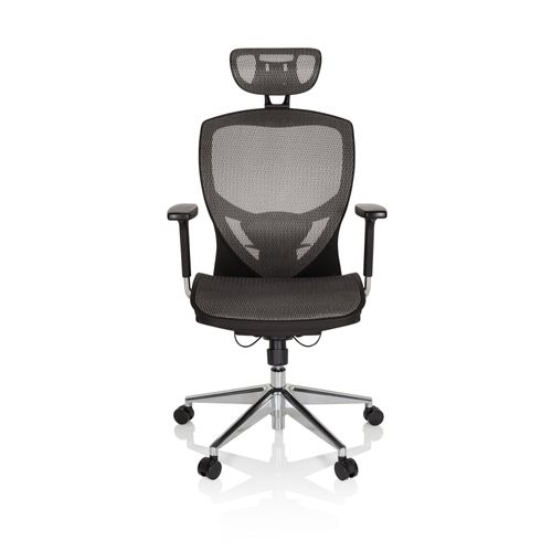 Siège De Bureau / Fauteuil De Direction Venus One, Tissu Maille Gris Argenté Hjh Office
