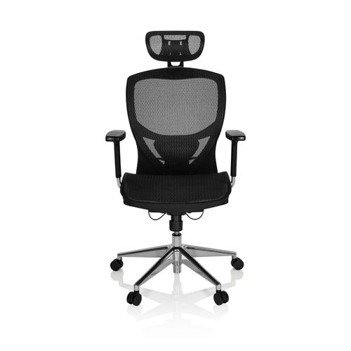 Siège De Bureau / Fauteuil De Direction Venus One, Tissu Maille Noir Hjh Office
