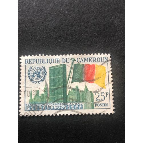 Timbre 1961 De L’Admission À L’Onu Du Cameroun 25 F