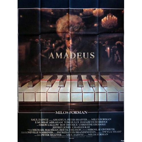 Amadeus - Véritable Affiche De Cinéma Pliée - Format 120x160 Cm - De Milos Forman Avec F Murray Abraham, Tom Hulce, Elizabeth Berridge, Roy Dotrice - 1984 #