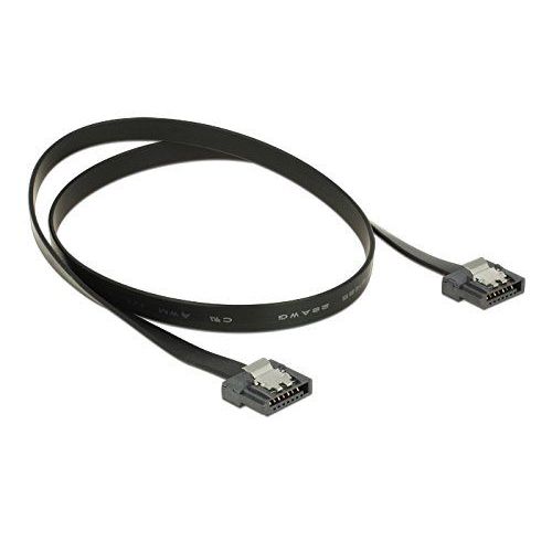 Delock FLEXI - Câble SATA - Serial ATA 150/300/600 - SATA (M) pour SATA (M) - 50 cm - verrouillé - noir
