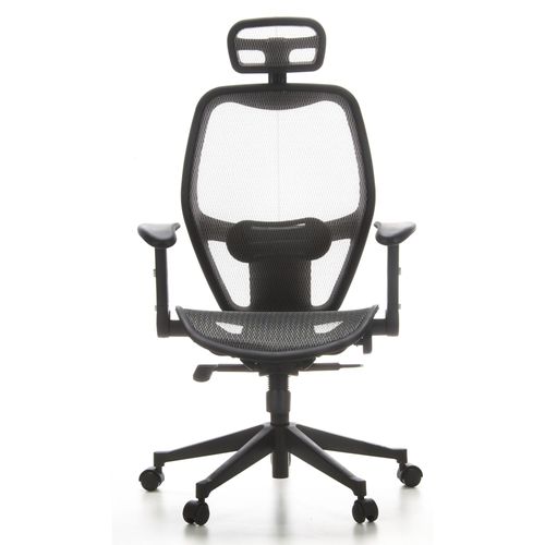 Siège De Bureau / Fauteuil De Direction Air-Port, Tissu Maille Gris Argenté Hjh Office