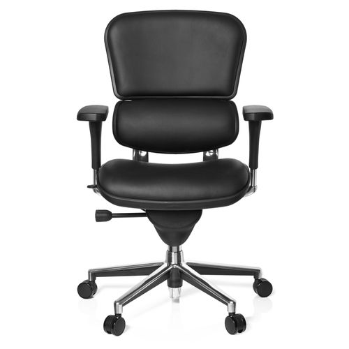 Siège De Bureau / Fauteuil De Direction Ergohuman Cuir Noir Hjh Office