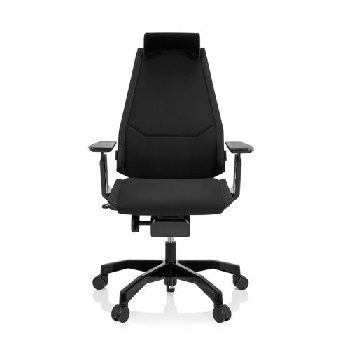 Chaise De Bureau / Fauteuil De Direction Genidia Black Tissu Noir Hjh Office