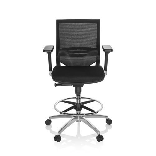 Siège Technique / Tabouret Technique Top Work 78, Tissu Maille Bleu /Noir Hjh Office