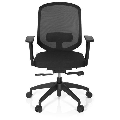 Chaise De Bureau Delight Pro Tissu À Maille Noir Hjh Office