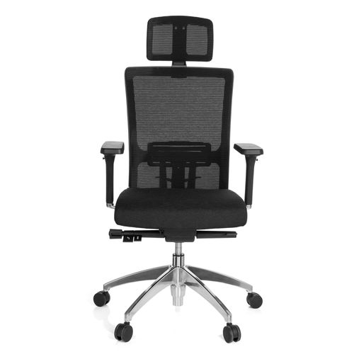 Siège Bureau / Siège De Direction Astra Lux, Tissu Maille Noir/Noir Hjh Office
