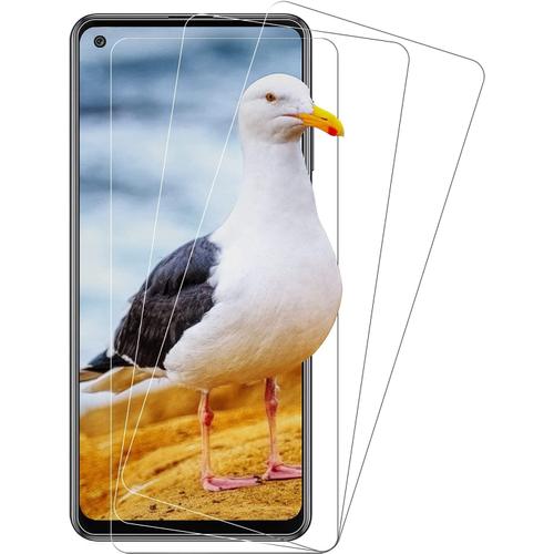 3 Pièces Protecteur D'écran Pour Samsung Galaxy A21s, Hd Clear, Anti Rayures Avec Anti Empreintes Digitales, Sans Bulles, Dureté 9h, Verre Trempé Pour Samsung Galaxy A21s Transparent