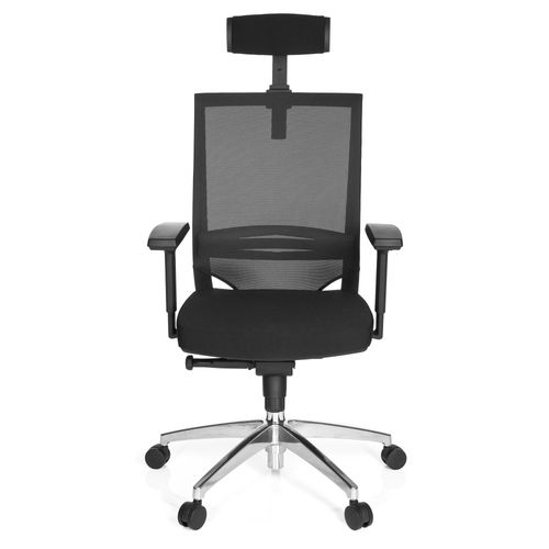 Siège Bureau / Siège De Direction Porto Max High, Assise Tissu/Dossier Tissu Maille Noir Hjh Office