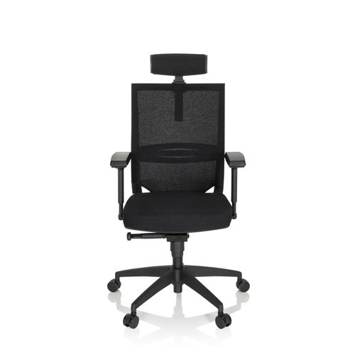 Chaise De Bureau / Fauteuil De Direction Porto Max High I Tissu Noir Hjh Office