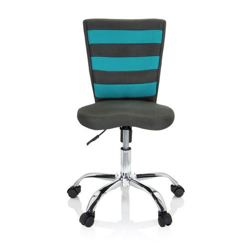 Siège De Bureau Enfant / Siège Pivotant Kiddy Comfort I Tissu Maille Gris / Turquoise Hjh Office