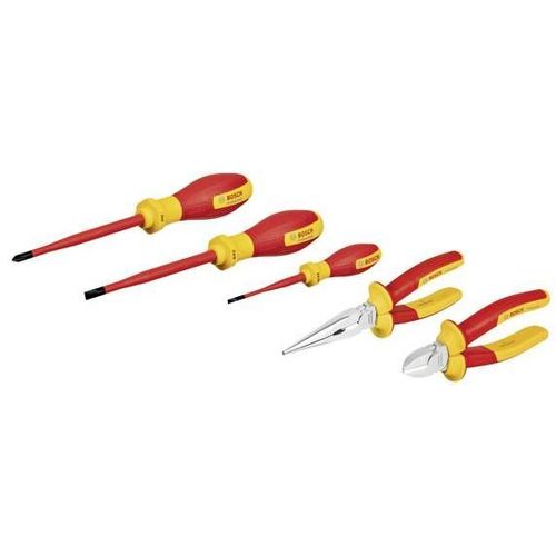 Vde Werkzeug-set Gemischt, 5-teilig (rot/gelb, Seitenschneider, Spitz