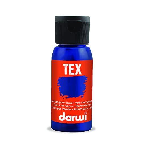 Peinture Pour Tissus - Bleu Foncé - Opaque - Peinture À L'eau - Tex - Darwi - 50ml