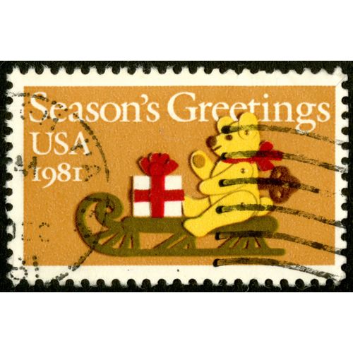 Timbre Oblitéré Usa Season's Greetings 1981