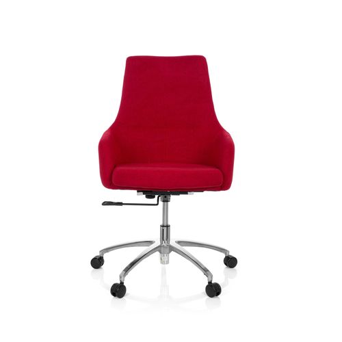 Chaise De Bureau / Siège Pivotant Shake 100 Tissu Rouge Hjh Office