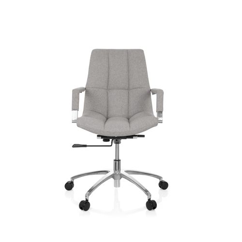 Chaise De Bureau / Siege Pivotant Saranto Tissu Gris Clair Hjh Office