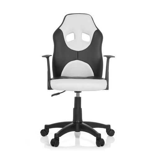 Chaise De Bureau / Siège Pivotant Kid Game Al Noir/Blanc Hjh Office