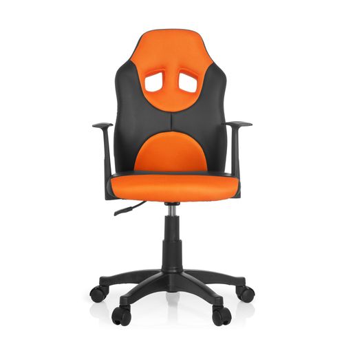 Chaise De Bureau / Siège Pivotant Kid Game Al Noir/Orange Hjh Office