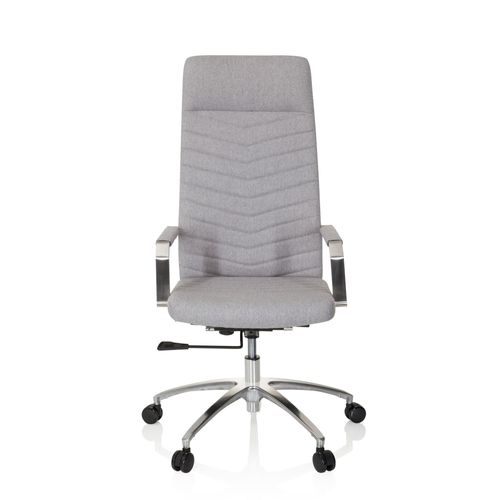 Chaise De Bureau / Siège Pivotant Saranto Plus Tissu Gris Clair Hjh Office