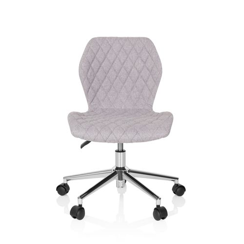 Chaise De Bureau / Chaise D'enfant Pour Enfants Joy Ii Tissu Gris Clair Hjh Office