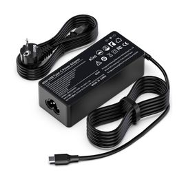 65W Chargeur Lenovo USB C Ordinateur Portable pour Lenovo ThinkPad T480 T480s T490 T490s T495 T495s T580 T580s T590 E480 E490 X280 X380 X390 X395 E580 E590 L380 L390 L480 L490 Type C Adaptateur