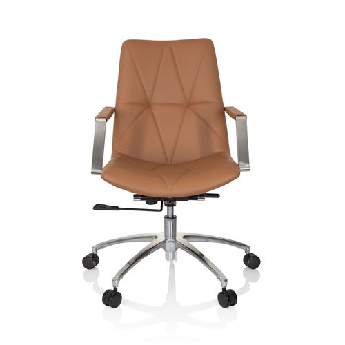 Chaise De Bureau / Siège Pivotant Saranto Ii Similicuir Couleur Caramel Hjh Office