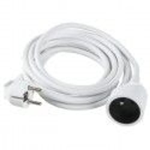 Prolongateur câble souple blanc H05 VV-F 3G 1,5 mm² - 3 m