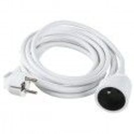 Prolongateur câble souple blanc H05 VV-F 3G 1,5 mm² - 3 m