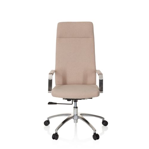 Chaise De Bureau / Siège Pivotant Saranto Plus I Tissu Beige Hjh Office