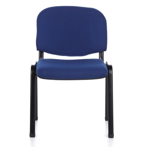Chaise Visiteur / Chaise De Conférence Xt 600 Lot De 4, Noir / Bleu Hjh Office