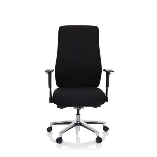 Chaise De Bureau / Fauteuil De Direction Forcom Tissu Noir Hjh Office