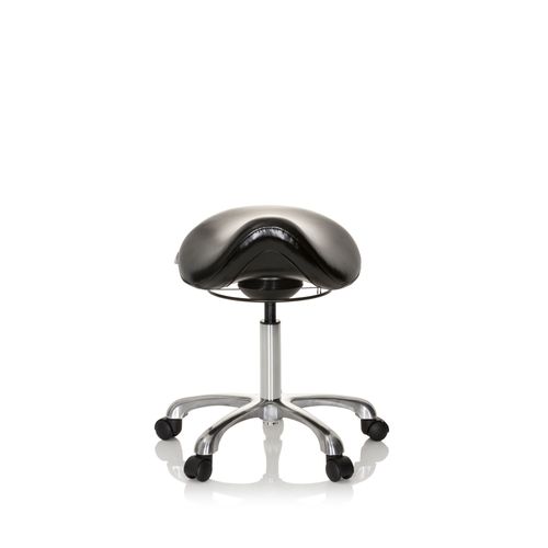 Selle Tabouret / Chaise Ortho Sit Simili Cuir Noir Hjh Office