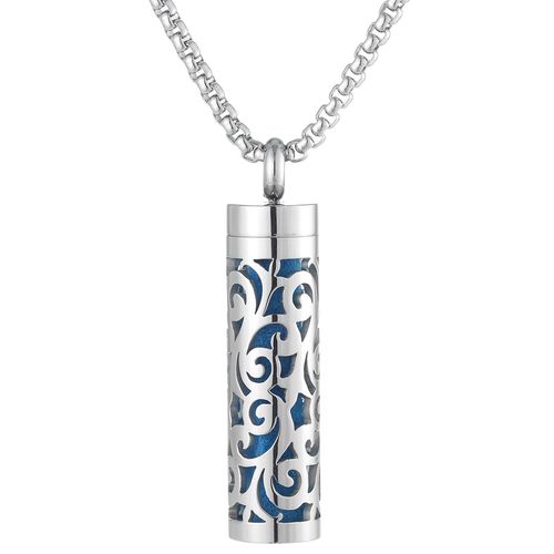Collier Pendentif Médaillon Collier Diffuseur D'huiles Essentielles Argent Ck-Cg2
