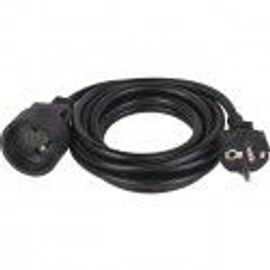 Rallonge prolongateur électrique câble noir 10 mètres 3x1.5mm² fiche M-F 16A DHOME