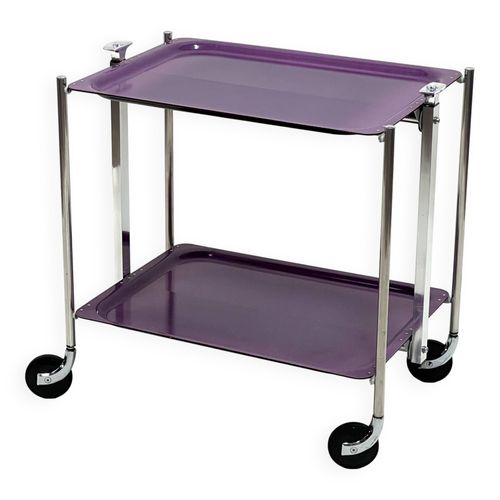 Desserte Roulante Table Pliante Bar Stratifi Couleur Violine Textable Platex Multicolore