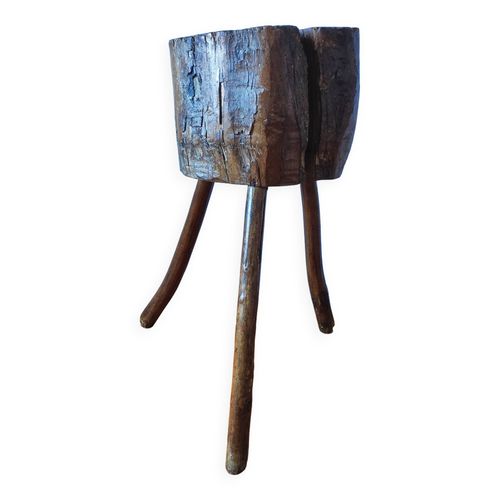 Sellette Brutaliste Art Populaire Savoyard 1960 Bois