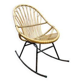 Fauteuil Coquille En Rotin Bois
