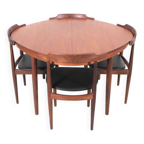 Dining Set Scandinave En Teck Bois