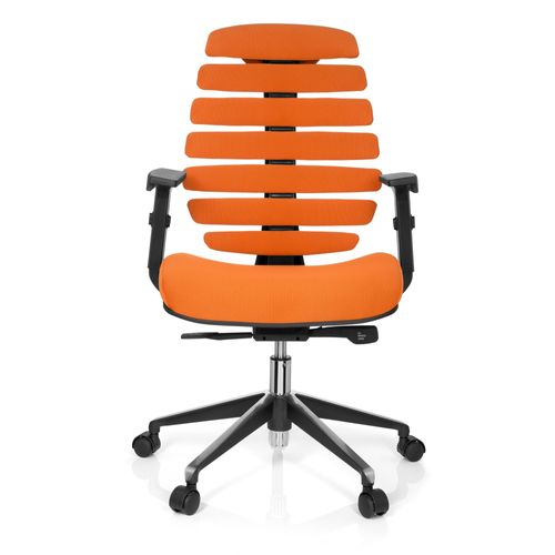 Chaise De Bureau / Chaise Pivotante Ergo Line Ii Tissu Orange Hjh Office