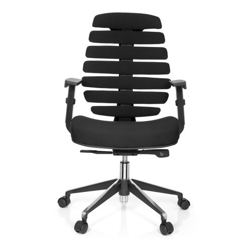 Chaise De Bureau / Chaise Pivotante Ergo Line Ii Tissu Noir Hjh Office