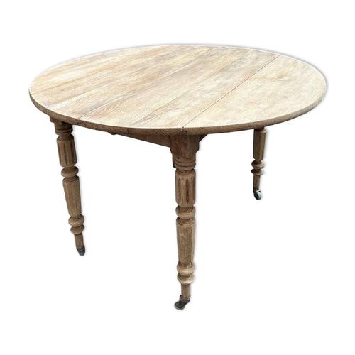 Table Ronde En Chne Fin Xixme Bois