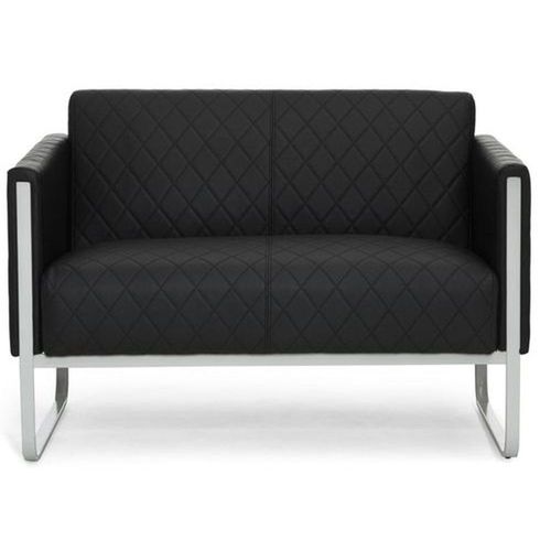 Divan Lounge Aruba Cadre Argentin Similicuir 2 Places Noir Hjh Office
