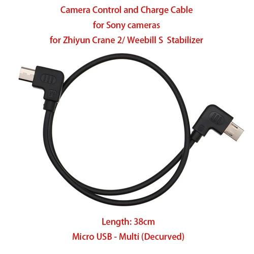 Stabilisateur Zhiyun Crane 2/Weebill S pour appareils photo Sony,câble de contrôle et de charge de 38cm,micro USB vers Multi (décoratif)