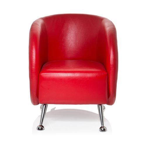 Fauteuil Lounge / Fauteuil Club St. Lucia En Similicuir Rouge Hjh Office