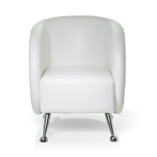 Fauteuil Lounge / Fauteuil Club St. Lucia En Similicuir Blanc Hjh Office