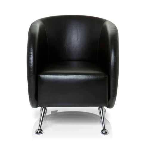 Fauteuil Lounge / Fauteuil Club St. Lucia En Similicuir Noir Hjh Office