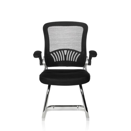 Chaise De Conférence / Siège Visiteurs Flyer Pro V Tissu Maille Noir Hjh Office
