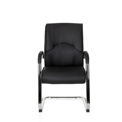 Chaise De Conférence / Siège Visiteurs Sovrano V Similicuir Noir Hjh Office