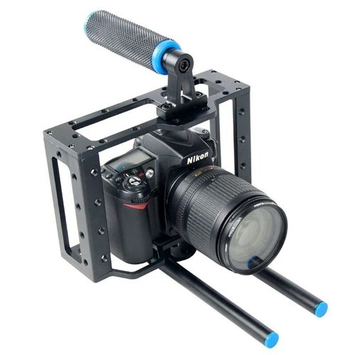 stabilisateur de caméra DSLR,Cage de protection en métal et aluminium,ensemble de poignées supérieures,stabilisateur portable
